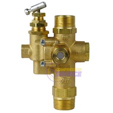Combo de válvula de retención de descargador de compresor de aire de gas 145 - 175 PSI 3/4" entrada y salida