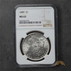 1889 Morgan Silver Dollar $1 - NGC MS63 - Philadelphia