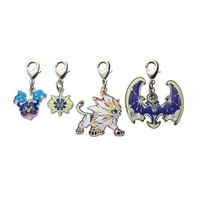 Pokemon Center Original Metal Charm Cosmog Cosmoem Solgaleo Lunala #789-792 Set