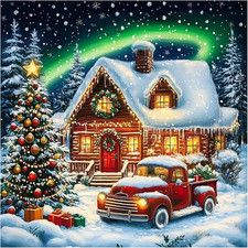 Diamond Art Kits for Adults, 5D Full Drill Christmas Diamond Painting Kit, Easy