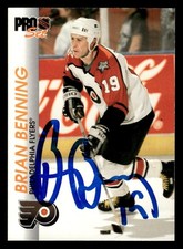 1992 Pro Set Hockey #135 Brian Benning Signed Autograph (no COA)