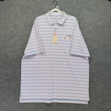 Peter Millar RARE Summer Comfort Polo Shirt Men XXL Pink Blue Striped NEW