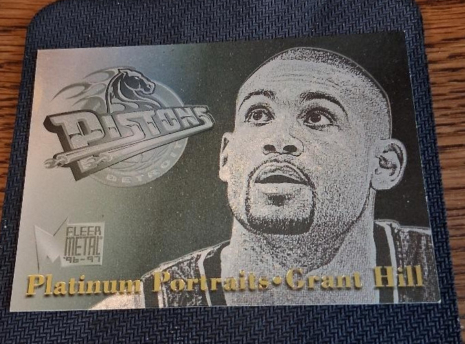 1996-1997 Fleer Metal Platinum Portraits Grant Hill Card 4 of 10 Ex++/Nm