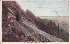 Tunnel No. 5 Moffat Road Colorado Railroad Train Postcard D60