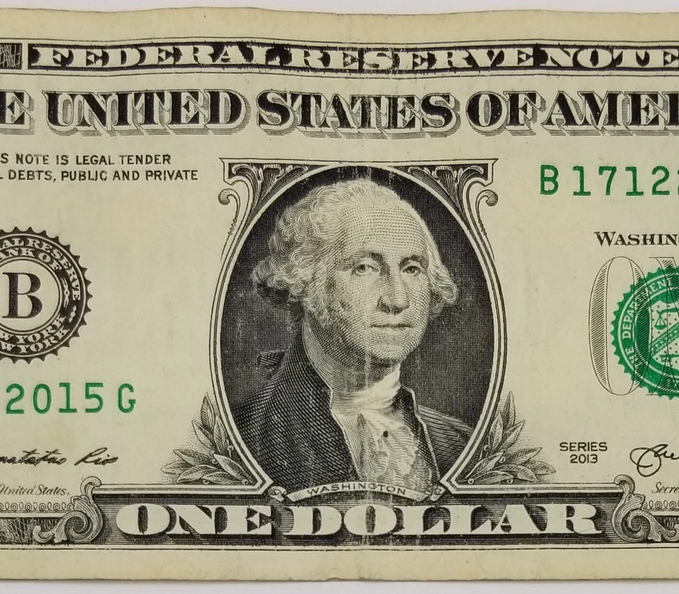 Birthday Note US Dollar December 17, 2015 Fancy Serial Number $1 Series 2013 B G - Image 2 of 4
