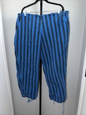 UFO Vtg Y2K Baggy Cargo Pants Blue Striped Wide-leg Parachute One Size
