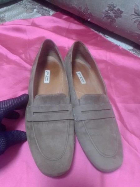 Women Paul Green Loafers Khaki Suede 40.5