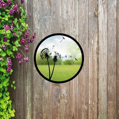 SunCatcher Gartenspiegel rund Pusteblumen verschiedene Größen