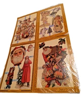 Lot Of 2 Mamelok Press Victorian Die Cuts Paper Scaps Santa Angels Christmas
