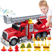 Kids Toys for 3 4 5 6 7 8 Years Old Boys, 15" Large Fire Truck Toy, Friction Pow