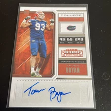 2018 Panini Contenders Draft Taven Bryan College Ticket Auto RC