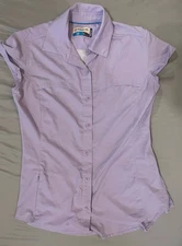 Women's Magellan Fish Gear Moisture Wick Shirt  Size S Fitted  Shirt Purple