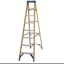 Werner Fibreglass 2.2m 8 Step Swingback A Frame Step Ladder