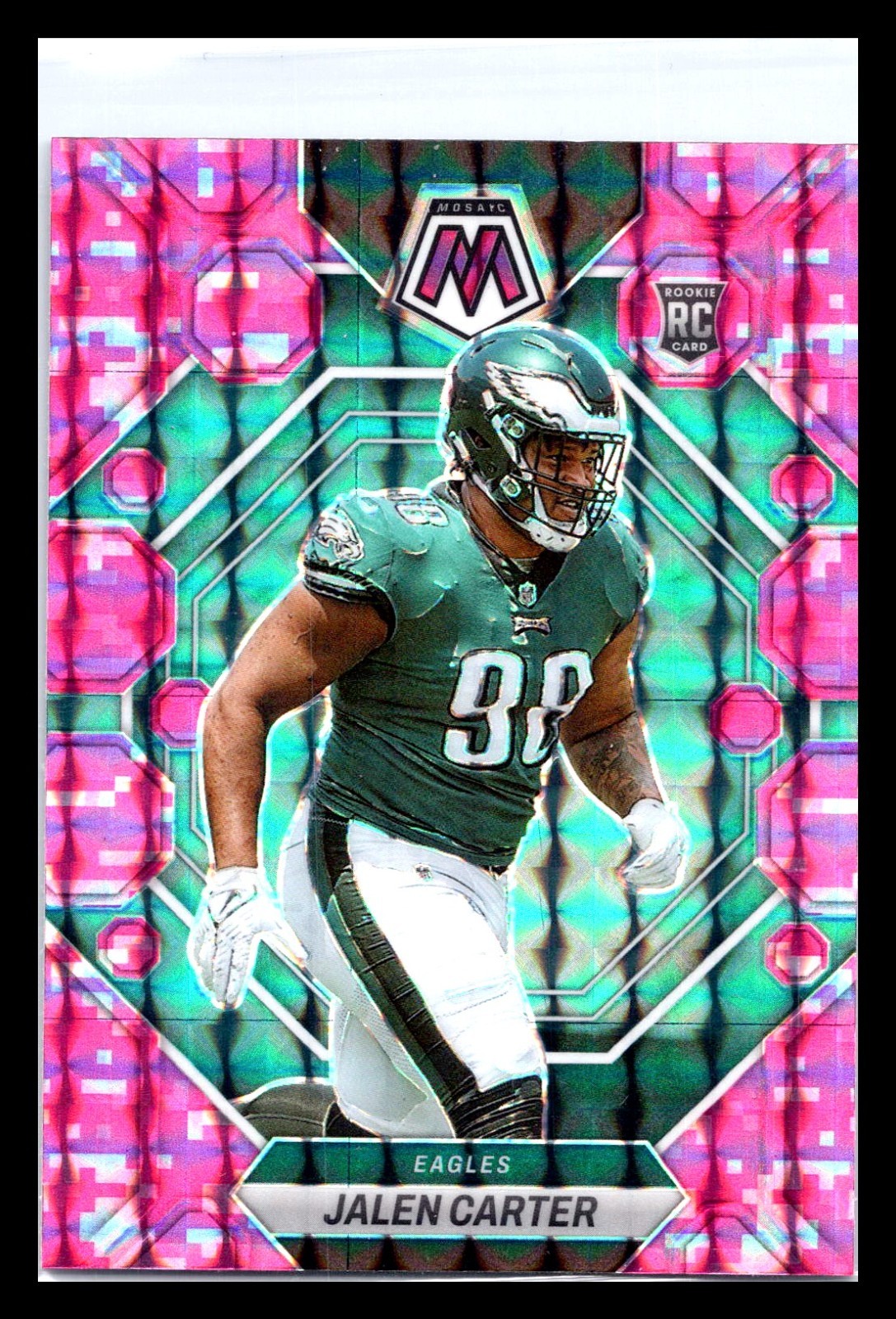 2023 Panini Mosaic - Rookies Jalen Carter #328 Camo Pink Mosaic Prizm RC Rookie