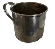 Vintage IS Silver Plated Baby Youth Child Cup Wm Rogers Son APRIL 2.5 Diam.