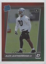 2021 Donruss Rated Rookie Optic Holo Red Green Preview Alex Leatherwood 0b3