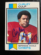 Curley Culp Autographed  1973 Topps Football ROOKIE Card #167 KC Chiefs HOF
