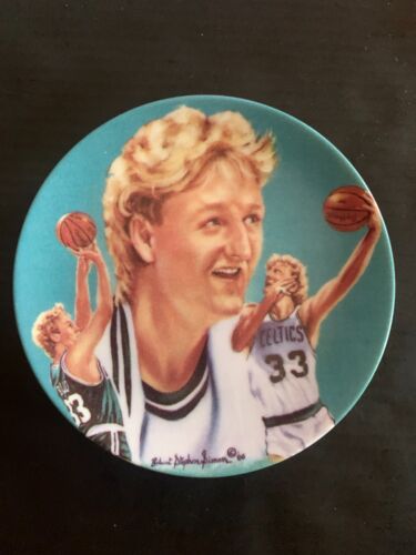 1987 Sports Impressions - "Larry Bird"- 4" Collector Plate -Looks Mint-Orig. Box - Afbeelding 1 van 3