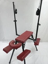 Spanking Bench Portable Bench Flogging BDSM Bench Wine Color With  Headrest