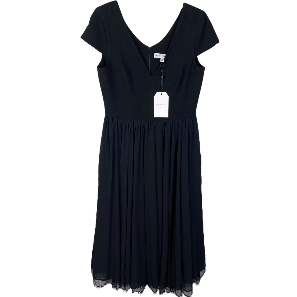 dress the population corey chiffon fit & flare cocktail dress Dress The Population Corey Dress - Red