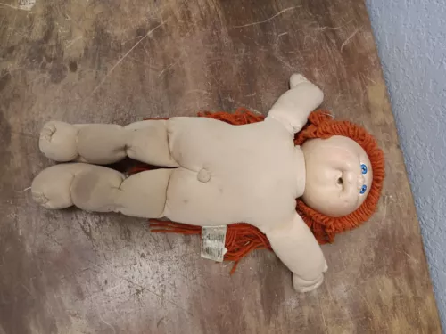 Vintage 80s Cabbage Patch Kids Doll Red Hair Coleco Signed Xavier Roberts 1982
