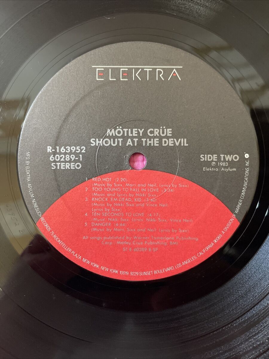 1983 Vintage Motley Crue Shout At The Devil LP Elektra 60289 1983 Vintage Motley Crue Shout At The Devil LP Elektra 60289