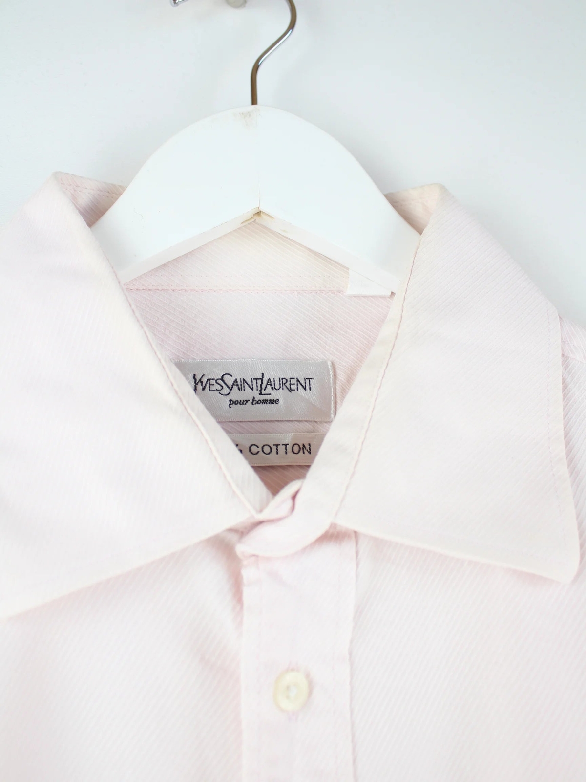 Yves Saint Laurent 90s camicia vintage a costine rosa XXL uomo