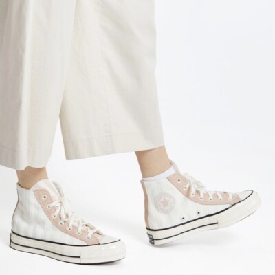 CONVERSE 572701C Chuck 70 Hi Crafted Folk Jacquard Sneakers Egret