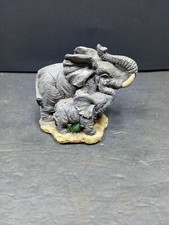Elephant Mom And Baby Figurine 3 1/4 Inch Decor