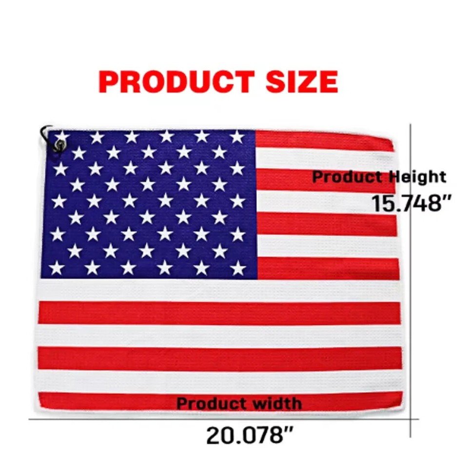 Golf Club Brush And Towel Fine Fiber Sports Towel Button