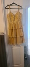 Gold party medium dress . Size 12