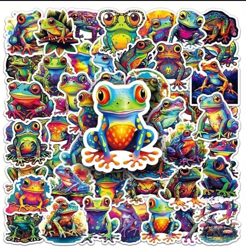 Stickers For Teens 100pcs Frog Stickers Cute Aesthetic Vinyl Waterproof ...