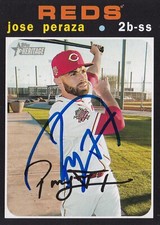 JOSE PERAZA SIGNED AUTO'D 2020 TOPPS HERITAGE CARD #239 BOSTON RED SOX REDS