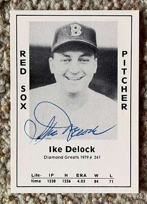 Ike Delock signed Diamond Greats - Red Sox