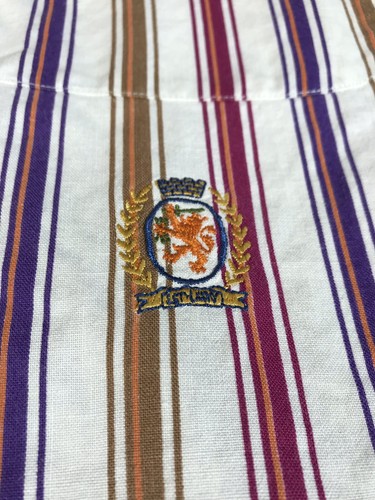 VTG Tommy Hilfiger Mens L/S Button Front Shirt Size L Multicolor Striped Crest - Picture 7 of 10
