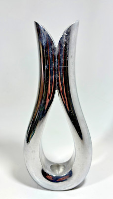 Nambe 9'' Bud Vase Steve Cozzolino 2009 Hidden Hearts MT0055 - Missing Glass Tube