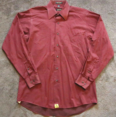 Arrow WRINKLE RESISTANT Popelin Oxford SHIRT 15 34/35 M Med deep Red XZ