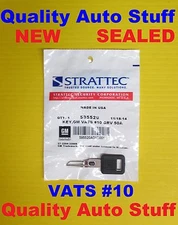 OEM NEW GM Single Sided VATS Chip Key #10 595520 26019400 UNCUT 3.740 K-Ohms