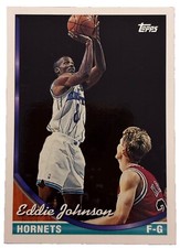 Excellent: Vintage 1993-94 topps Eddie Johnson Charlotte Hornets Trading Card