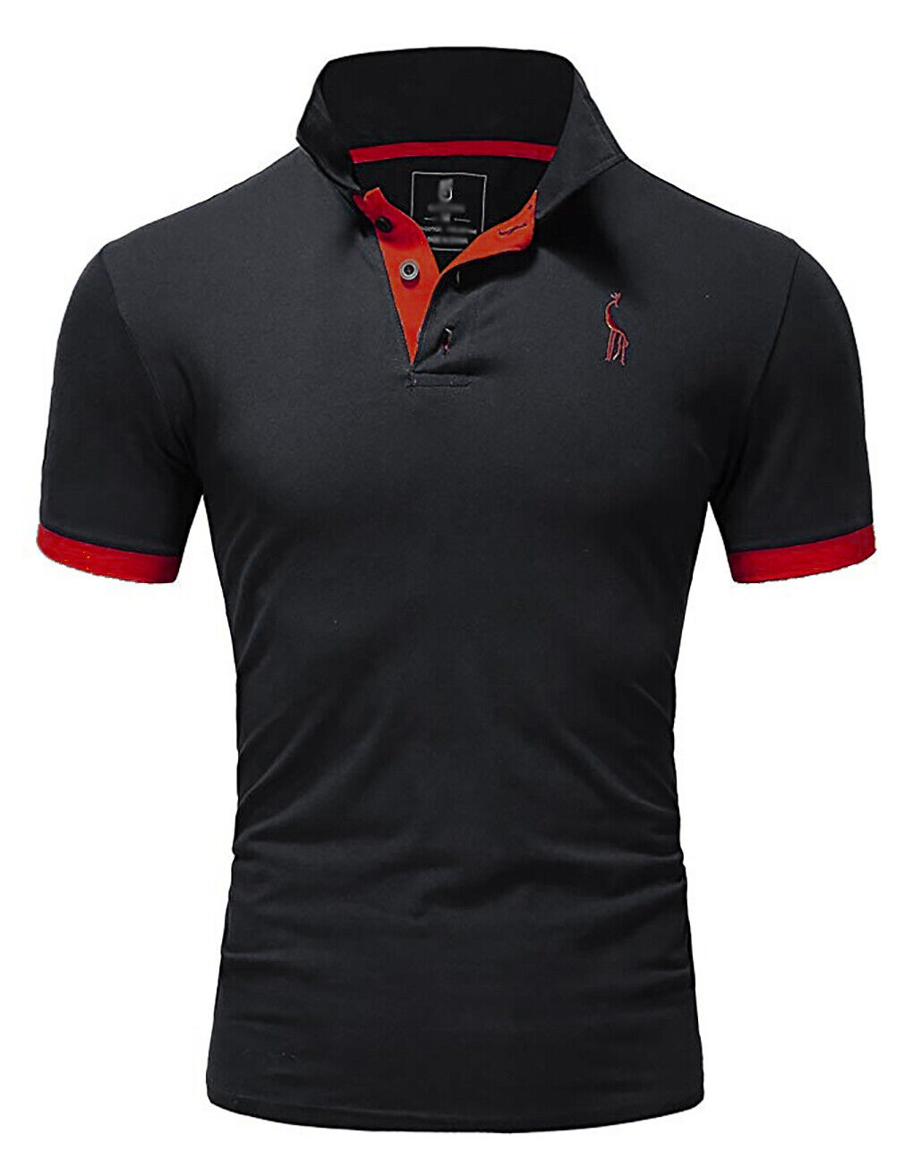 New Mens Polo Shirt T-Shirt Top Short Sleeve Contrast Colours S M L XL ...