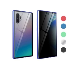 For Samsung Galaxy S10 S9 S8 Note Privacy Magnetic Tempered Glass Screen Case