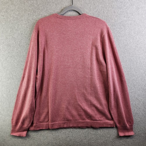 J Crew Sweater Mens XL Cotton Crewneck Sweater-tee Heathered Rose Sweatshirt New - Picture 11 of 12