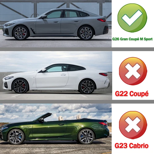 For BMW 4 SERIES G26 Gran Coupe 430i M Sport 2021-2024 Rear Diffuser Gloss Black - Picture 6 of 15