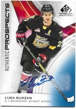 2019-20 UD Upper Deck CHL Sp Game Used LUKA BURZAN #61 Blue Autograph