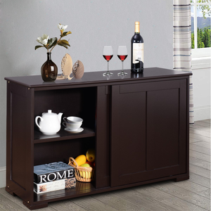 Buffet Armoire De Cuisine En Mdf Avec 2 Etagères De Rangement Et 2 Portes Couli
