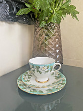 Vintage Gladstone Montrose Trio Fine Bone China Floral Ros Staffordshire