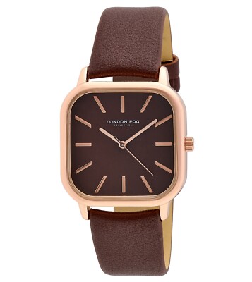 London Fog Square Grove Strap 35mm Watch (LF047) | eBay