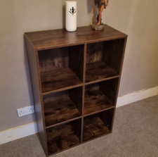 Rustic Wooden Bookcase Small Vintage Bookshelf Display Shelving Storage Unit UK