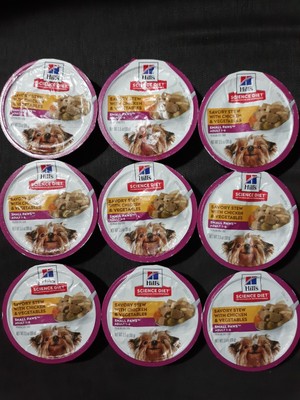 Hills Science Diet Savory Stew w/ chicken & vegetables - lot of 9- 3.5oz cups
