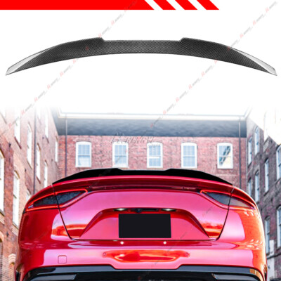 For Kia Stinger 2018-2023 Carbon Style Rear Trunk Lip Spoiler Roof Tail Wing